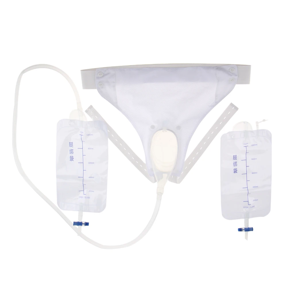 5pcs 1000ml Reusable Male Urinal Leg Bag Incontinence External for Sick Elderly Fractures Paralysis Urinary Frequency