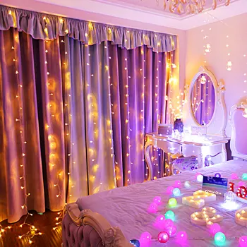 

3x3m Christmas Led Curtain Light Fairy String Fairy Light Wedding Home Holiday Party Decoration Lights Outdoor Festoon Slingers