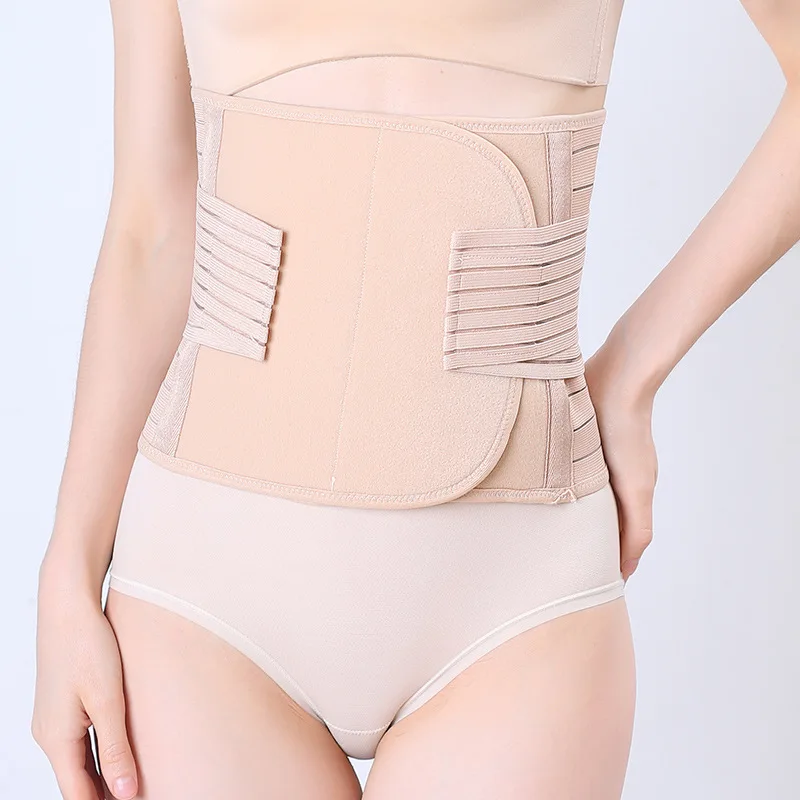 

2020 Postpartum Belly Band Female Breathable Stripes Large Size Girdle su yao dai Sports Fitness Bound Fitness Corset Waistband