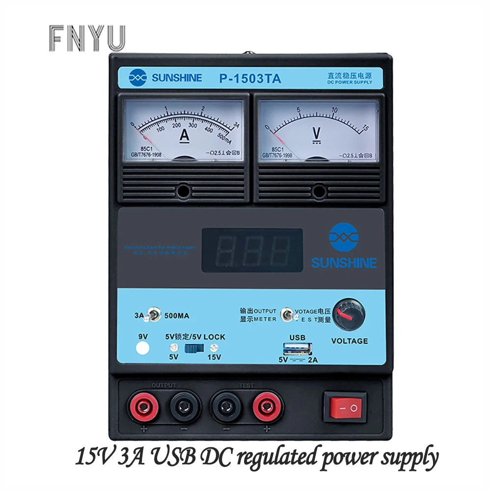 P 1503TA 15V 3A DC Регулируемый источник питания светодиодный цифровой указатель с