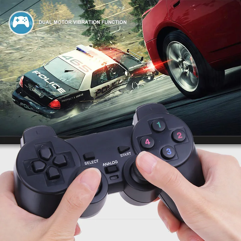 

USB Wire Game Controller Dual Vibration Shock Gamepad Joystick for PC Computer Laptop Game Pad for WinXP/Win7 8 10 Vista Gamepad