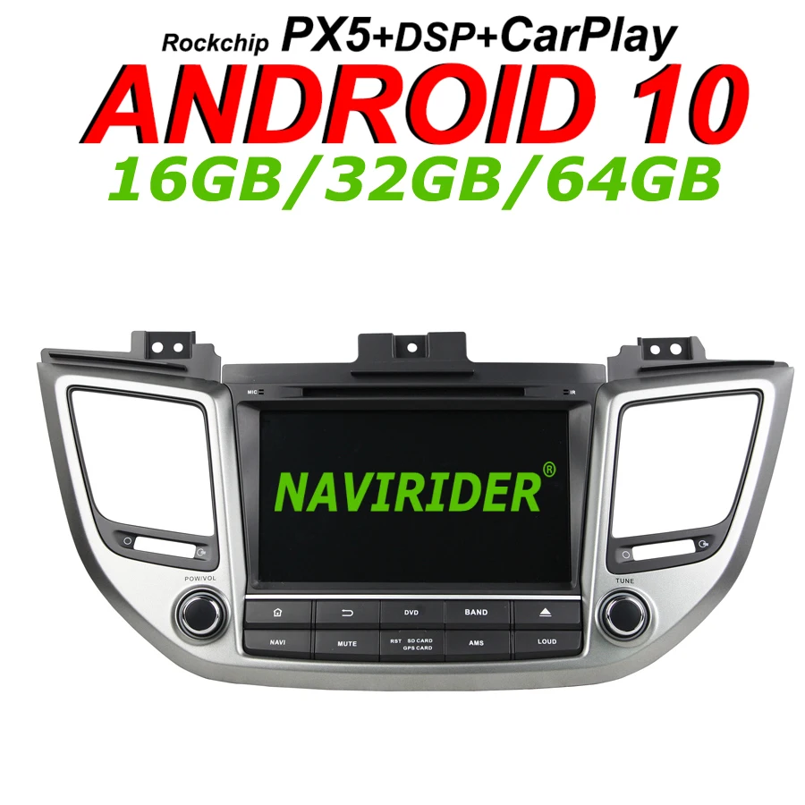 Navirider GPS навигация для Hyundai Tucson IX35 2015 сенсорный экран автомобильный DVD android 10 64 Гб rom