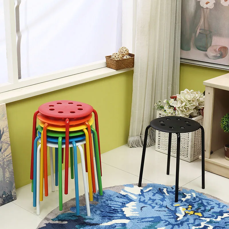 

Manufacturers Direct Selling Plastic Stool Thick Adult Chair Living Room round Stool Footstool-Style Creative Simple Table Stool