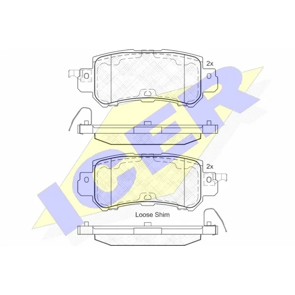 Колодки дисковые задние Mazda CX-5 2.0/2.0D 11 ICER 182056