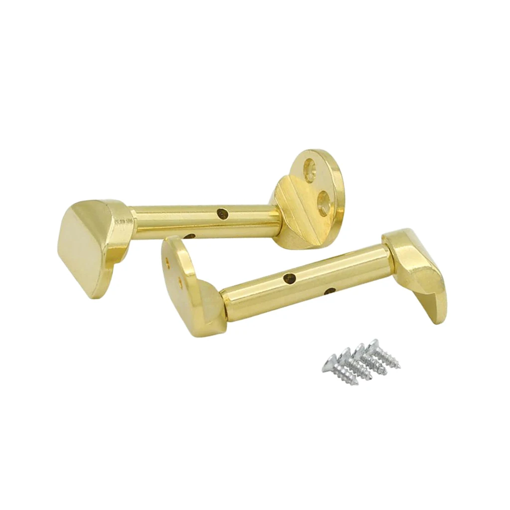 2 PCS Violin Chin Rest Screw For 3/4 4/4 Violin Accessory Stringed Instruments - Цвет: Gold