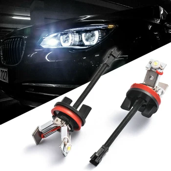 

2pcs H8 DC 12-24V 40W Car Angel Eyes Light White For BMW E60 E61 E71 E70 LCI E90 E91 X5 X6 Z4 E92 X1 Car LED Angel Eye Bulbs