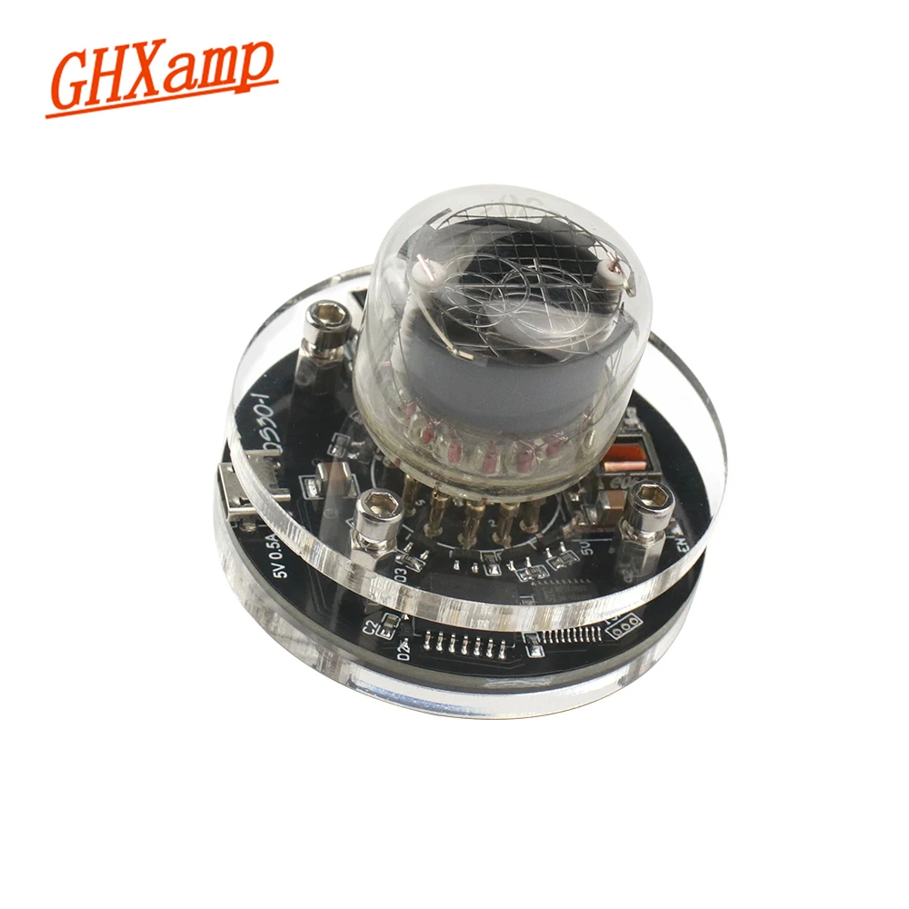 With Tube GHXAMP однотрубные светящиеся часы QS30-1 SZ30-1 nixie часы RGB светодиодный аудио электронные аксессуары DC5V USB - Цвет: With Tube