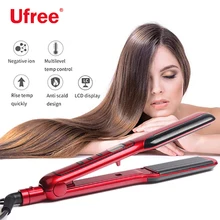 Ufree Профессиональный PTC для укладки волос прямой Утюг быстрый нагрев плоский утюг нагревательная пластина ЖК-экран выпрямитель для волос