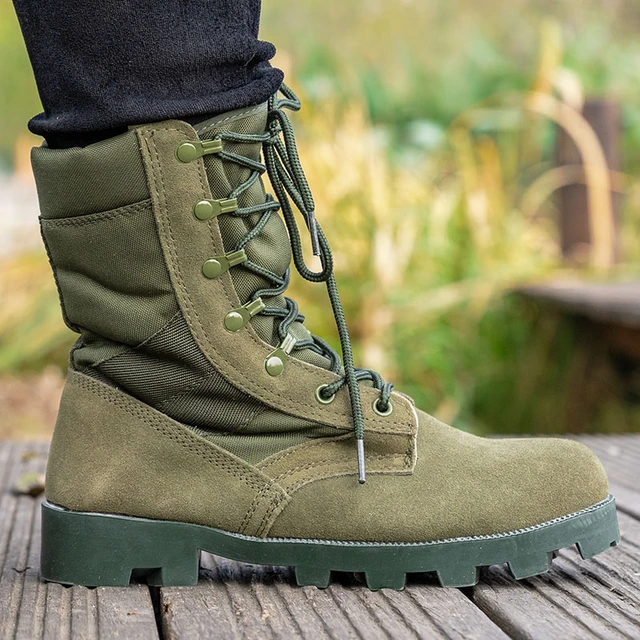 Army Boots Men Military Tactical Combat Boots Summer Winter Green Boots  Size 38-46