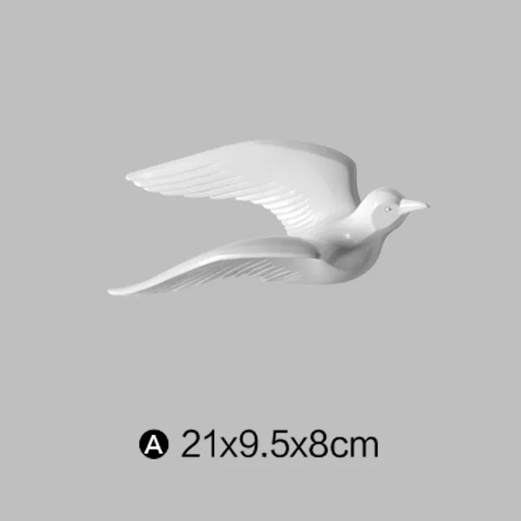 Скандинавские 3D Чайка птица настенные фрески скульптуры украшение дома спальня настенные наклейки гостиная диван ТВ фон подвесной Декор - Цвет: E1