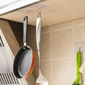 

6/12/16Pcs Kitchen Clear Suction Cup Hooks Wall-mounted Hanger Clothes Coat Rack Kitchen Bathroom Clear Suction Cup Sucker Hooks