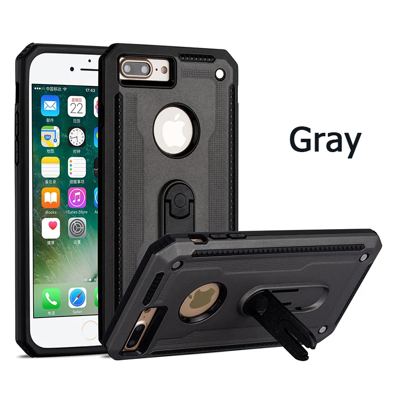Gray Для Apple iphone 11 pro max чехол, роскошный Автомобильный кронштейн на выход для iphone 6 6S plus X XR XS Max чехол для телефона - Цвет: Gray