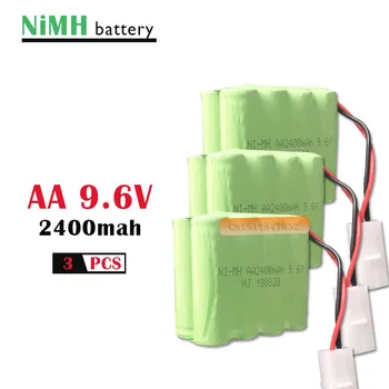 

3pcs 2400mah ni-mh bateria 9.6v rc battery 9.6v nimh battery 8x aa size ni mh pilas recargables 9.6v pack for rc car toy battery