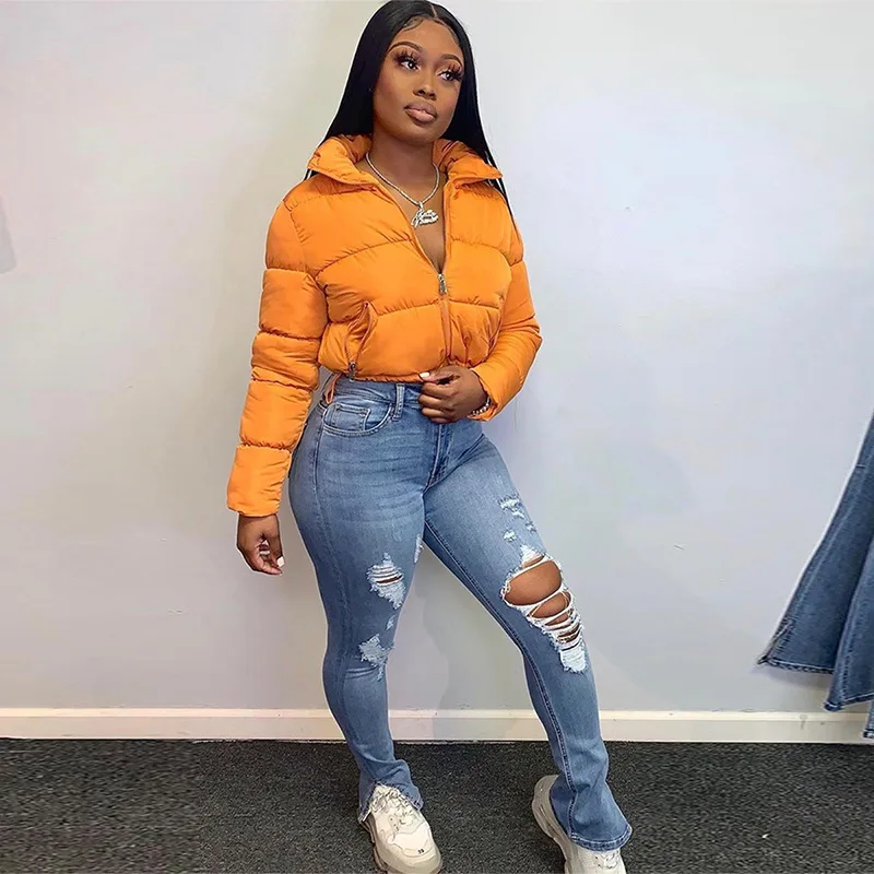 Jacket Cropped Parka Bubble Coat Winter 