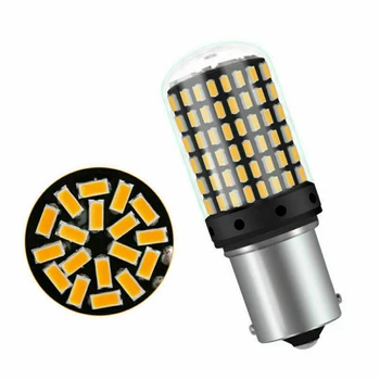 

Car Turn Signal Light Set 1156 BA15S 3014 144SMD Amber 12-24V Replacement