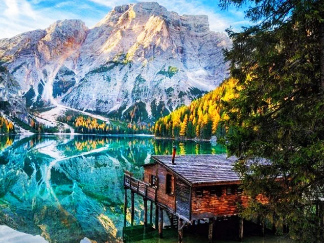 thumbnail image 1 of Evershine 5D DIY Kit de punto de cruz de pintura de diamante de montaña Bordado de diamante cuadrado completo Paisaje Lago Decoración del hogar Regalo, 1 of 5