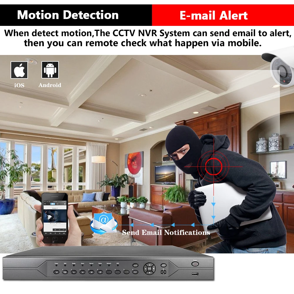 H.265 16CH 4K 48V POE NVR для 3.0MP 4.0MP 5.0MP ONVIF IP PTZ камера система видеонаблюдения 2 SATA 8CH P2P