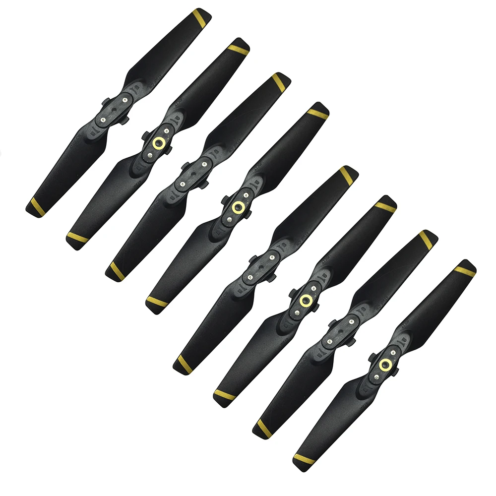 gold stripe 8 шт. Пропеллер для DJI Spark Drone 4730 быстросъемные складные лопасти 4730F Запасные детали Аксессуар крылья винт - Цвет: gold stripe
