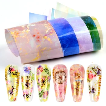 

WUF Nail Foils Marble Series Nail Transfer Foils Decorations DIY idea nail Art Transfer Sticker Decals Nail Accessories