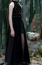 Girls Sleeveless Flower Girl Dress Halter Black Velvet Wedding Party Pageant Maxi Dress Dance lGown