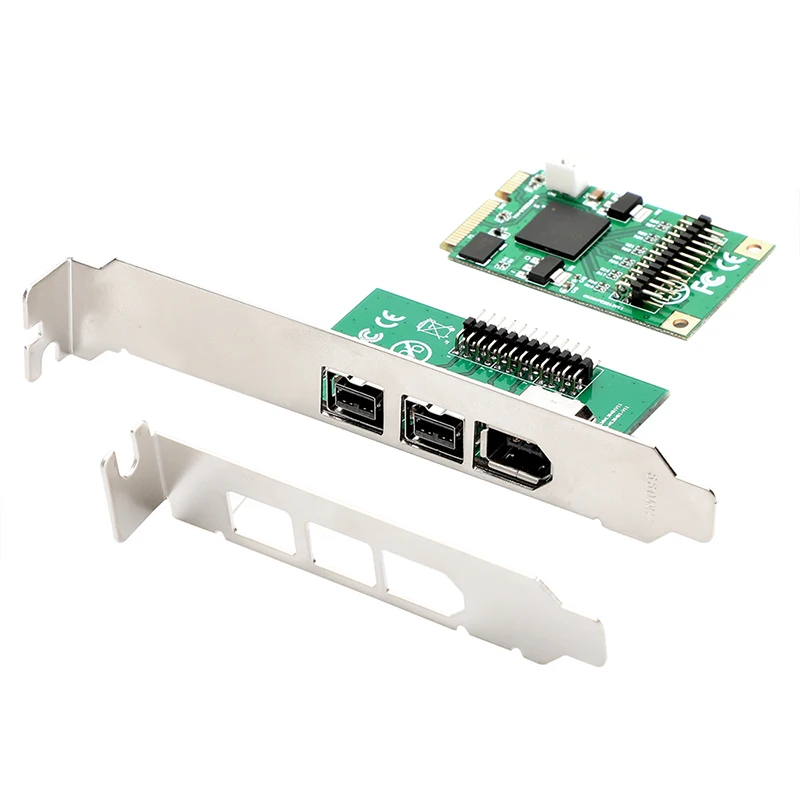 Mini PCI-E к IEEE 1394 контроллер карты 1 порт Firewire 1394A и 2 порта 1394B для цифровой камеры DV жесткий диск съемные диски