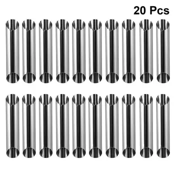 

20PCS Bread Baking Mold Stainless Steel Two-Way Large Screw Tube Cylindrical Shaped Croissant Mold Pastry Making Molds Empty