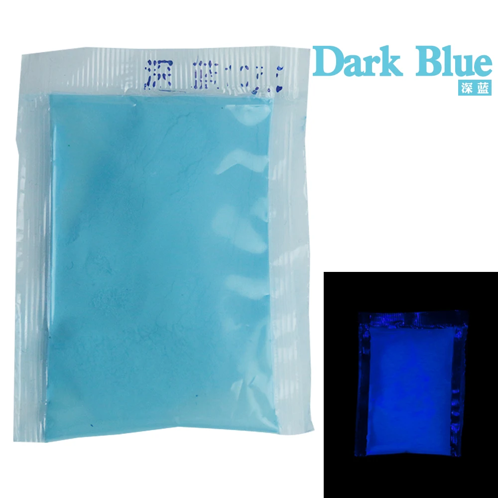 

10g Dark Blue Luminous Paint Fluorescence DIY Noctilucent Powder for Party Creative Glow In Dark Decorations