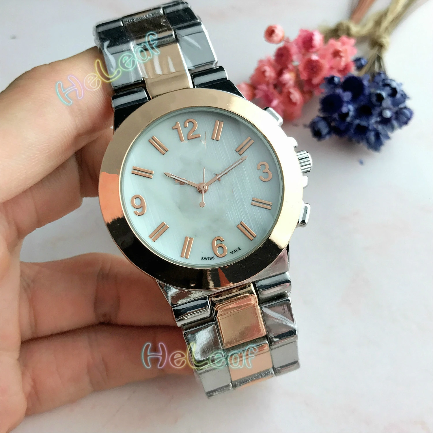 Luxury Fashion Women Watches Silver Gold Round Strip diamond Stainless Steel Band Quartz Watch Female Clock Montre Femme Relogio