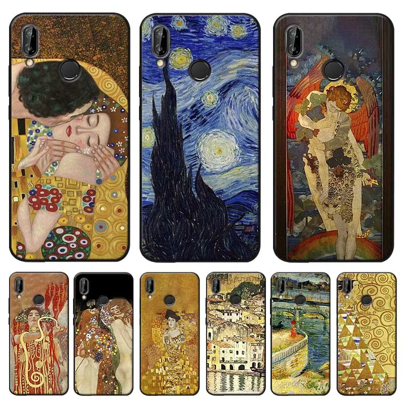 

Gustav Klimt The Kiss art painting Cover for xiaomi redmi note 7 k20 pro 7 note 5 6 4x 7a Clear Soft Silicone Phone Case