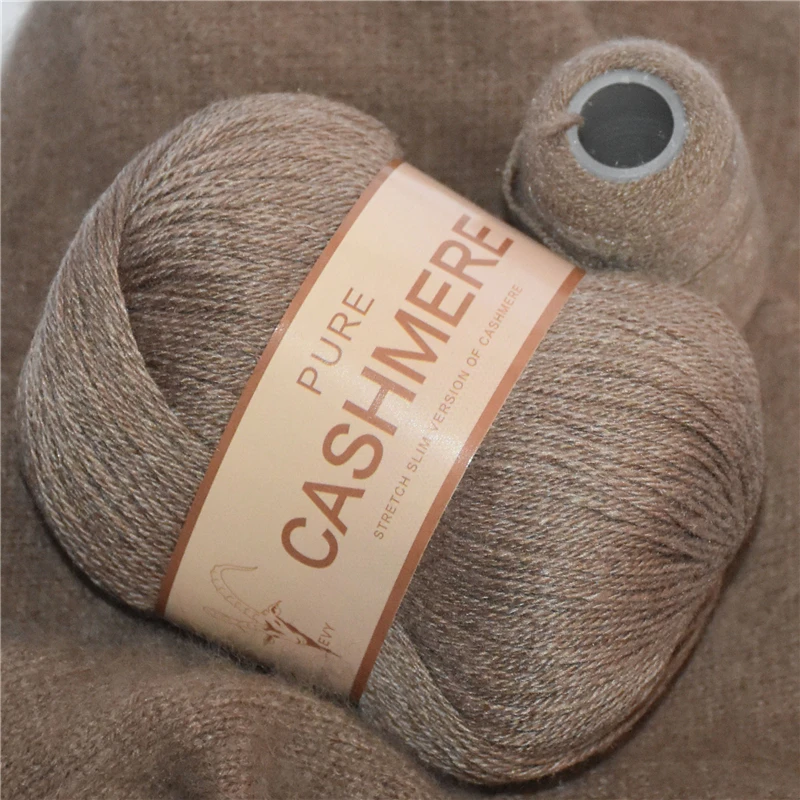 Cashmere Yarn for Crocheting 3-Ply Worsted Pure Mongolian Warm Soft Weaving  Fuzzy Knitting Cashmere Hand Yarn Thread 5pcs