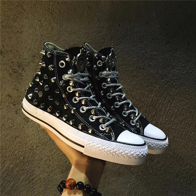 Classic Retro Punk Converse Canvas Sneakers 4