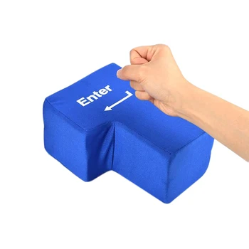 

HOT-Big Enter Key Computer USB Enter Key, Office Vent Tool, Nap Pillow, Extra Large Enter Key Can Be Used As ENTER Key