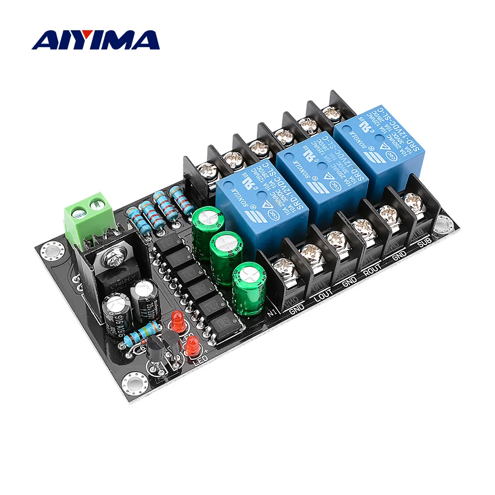 AIYIMA 2,1 цифровой слуховой аппарат динамик аудио Плата защиты 300 Вт высокой мощности модуль защиты задержки переменного тока DC12-16V