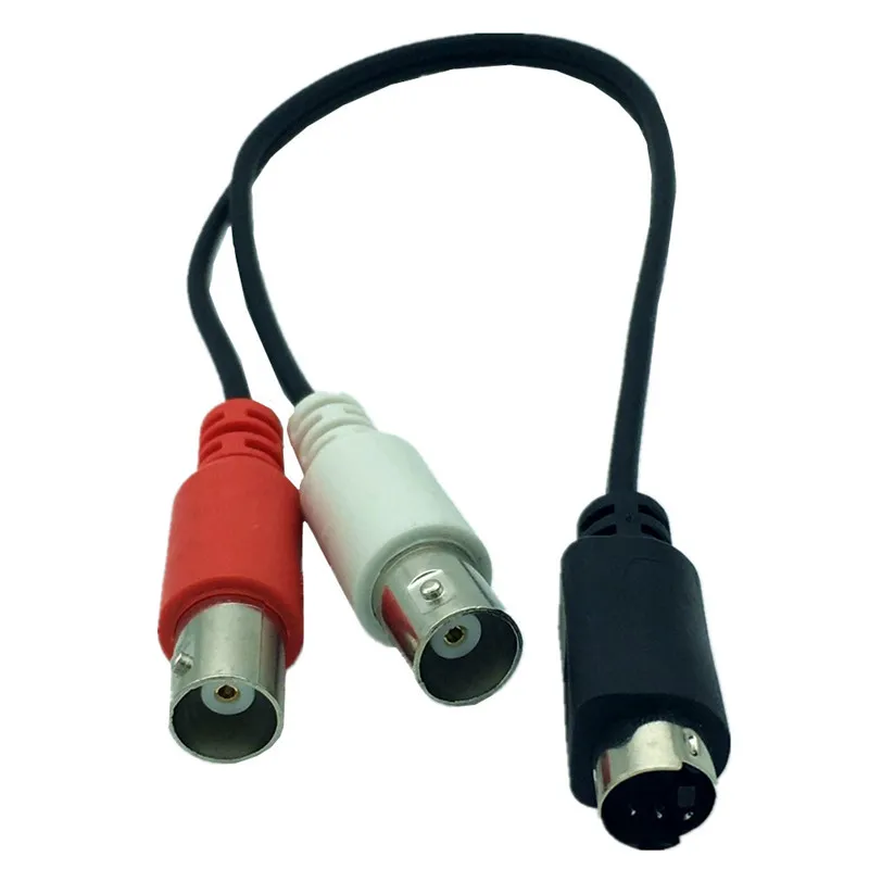 Adattatore S-Video Y 4Pin S-Vhs Connettori Maschio A 2Bnc Femmina Da 4Pin A 2Xrca 0.25M 150Cm 5 Piedi