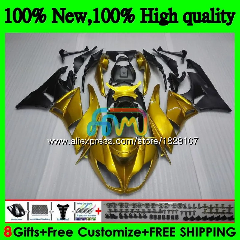 Корпус для KAWASAKI ZX636 ZX600 ZX-6R блеск для губ Золотой ZX 6R ZX 636 600CC 9BS. 5 ZX-636 ZX6R 09 10 11 12 2009 2010 2011 2012 обтекатель