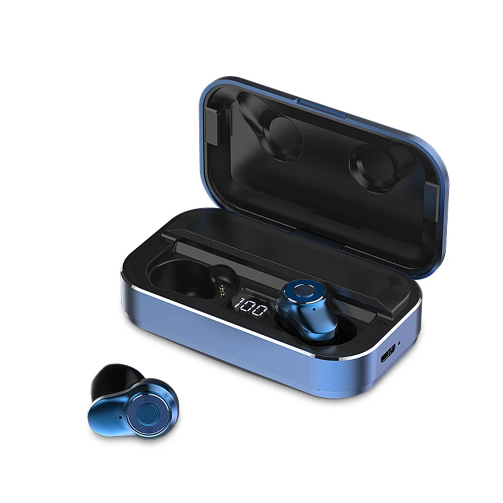 Портативные TWS стерео Bluetooth 5,0 беспроводные музыкальные наушники-вкладыши водонепроницаемые спортивные наушники с зарядным устройством
