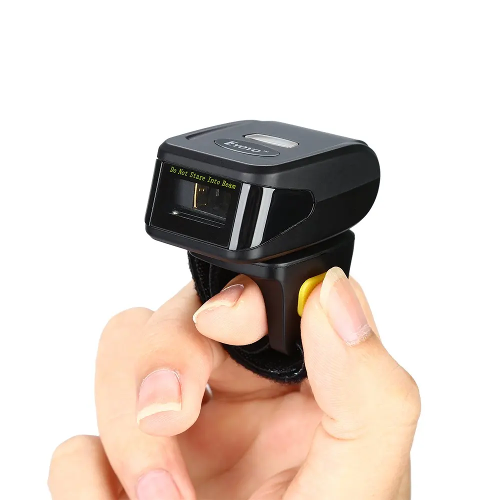 

Eyoyo 2D Wearable Ring Barcode Scanner Mini Portable 3-in-1 USB Wired 2.4G Wireless Bluetooth finger scanner iPad iPhone PC