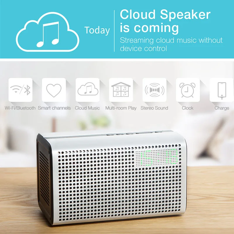 

GGMM E3 Smart Wireless Speaker Bluetooth Speaker 2020 WiFi Speaker Support Alexa With Alarm Clock & Clound Music Muiltroom play