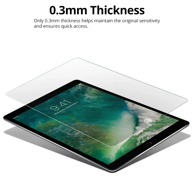 Tempered Glass Screen Protector HD For IPad 2/3/4, Air, Mini, Pro 12.9/10.5 – 9H Hardness