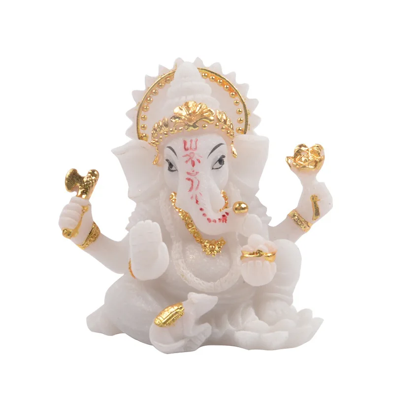 

Craft Hindu God Statue Decoration Resin God Figurine Home Decoration Gift Handmade Elephant God Statue Sculpture Ornament