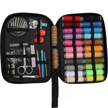 

Set Sewing Tools Travel Thread Needles Scissors Spool Bobbin Kit 21*14.5cm Craft Tools Multicolor