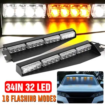 

16 Modes LED Car Truck Auto Emergency Light Hazard Warning Lamp Mount Split Strobe Light Bar for Jeep Trailer Lorry
