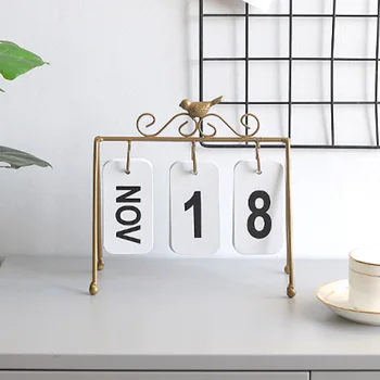 

Study DIY Printing Decorations School Crafts Iron Bird European Style Gifts Office Desktop Calendar Stationery Home Page Flip
