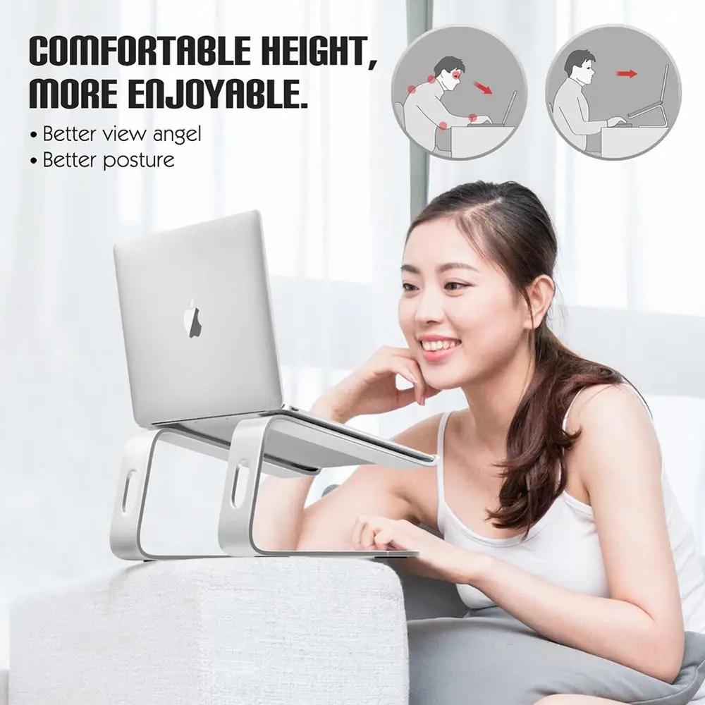 Регулируемая подставка для ноутбука MacBook алюминиевая настольная офисного