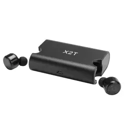 Маленькие размеры X2T мини невидимые беспроводные Bluetooth наушники для спорта, бега, стерео Бас Наушники с зарядным чехлом