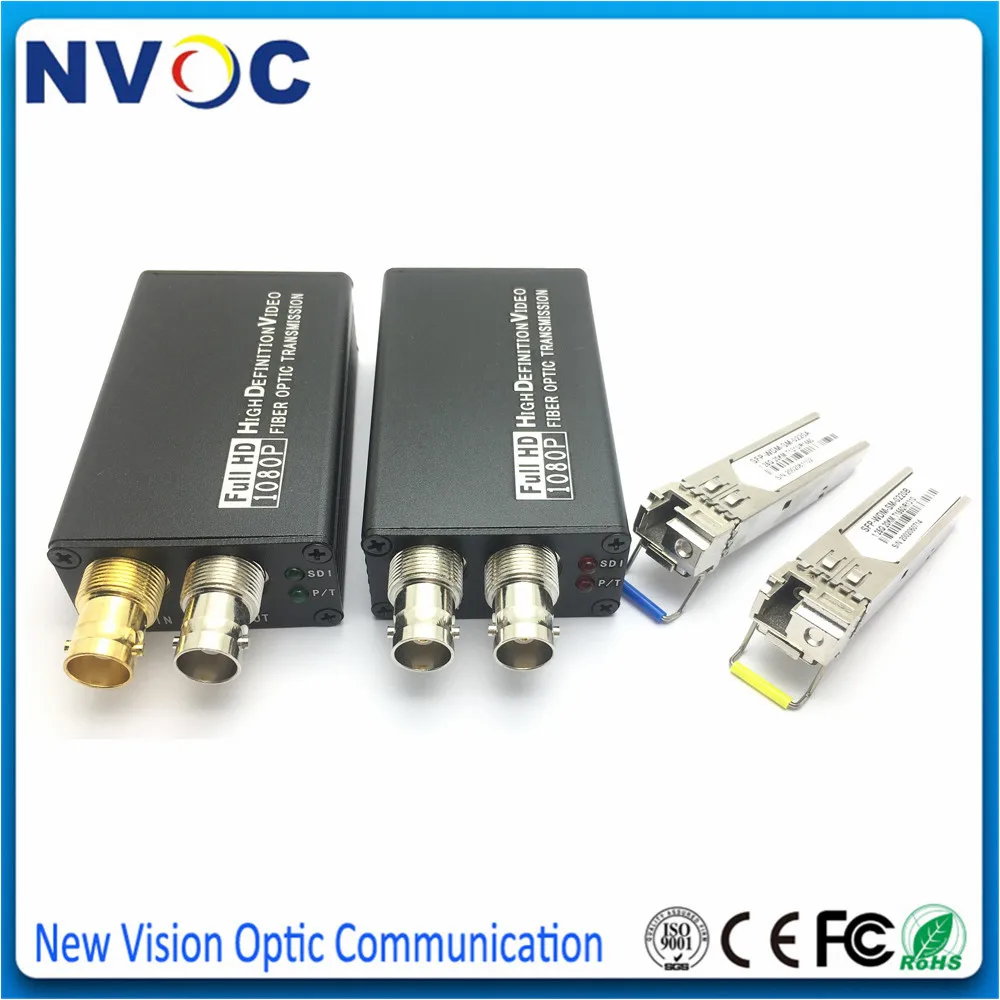 1Ch Mini type конвертер в оптоволоконный с подсчетом и циклом разъем SMF LC 20 км 1920*1080P при