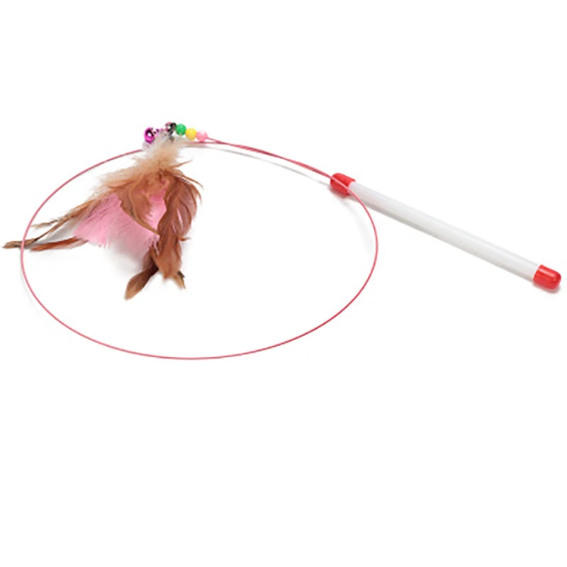 Interaktywna zabawka dla kota ze stali nierdzewnej zabawny piórko ptak z dzwonkiem molowy kij dla kotka gra Teaser różdżki zabawki artykuły dla kotów 2 Interaktywna zabawka dla kota ze stali nierdzewnej zabawny piórko ptak z dzwonkiem molowy kij dla kotka gra Teaser różdżki zabawki artykuły dla kotów 2