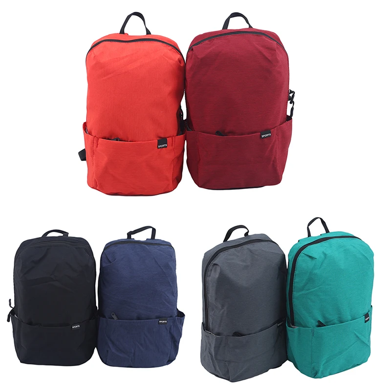 

10L Backpack Men Women Mini Ultralight Double-shoulder Backpack Small Waterproof Nylon Bag Unisex Zipper Outdoor Travel Bags