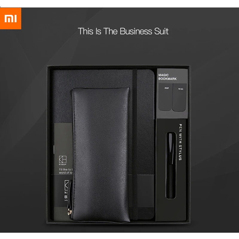 xiaomi youpin kinbt деловой костюм ручка блокнот закладки Карандаш Чехол для офиса подарок костюм практичный, высококачественный