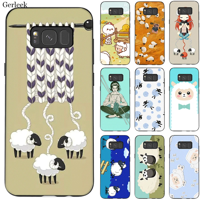 

Silicone Mobile Phone Case For Samsung A70 A60 A50 A40 A30 A20 A10 A9 A8 A7 A6 A5 A3 J6 Cover Knitting Meditation Cartoon Sheep